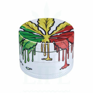 Aluminium Grinder 'Rasta Leaf' | Ø 48 mm