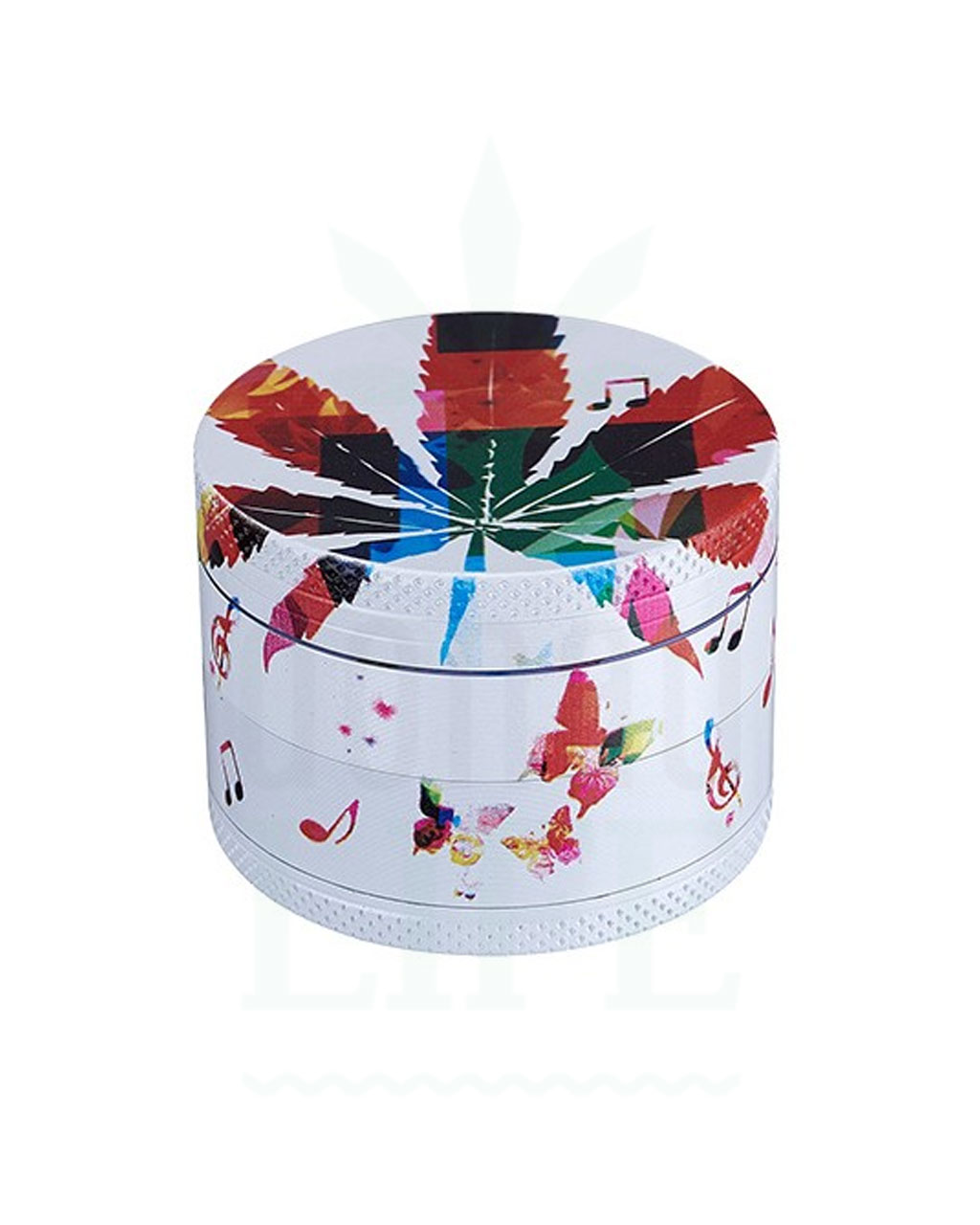 Aluminium Grinder 'Rasta Leaf' | Ø 48 mm