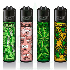 CLIPPER Bong Feuerzeug 'Mixed Pattern'
