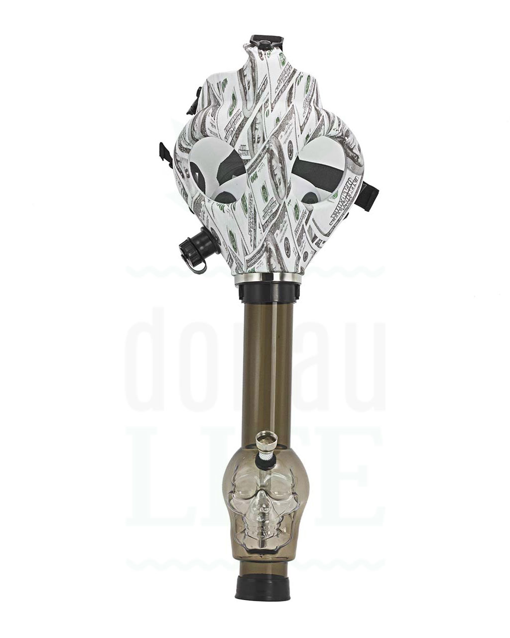 Gasmasken Bong 'Dollar Bill' | 23 cm