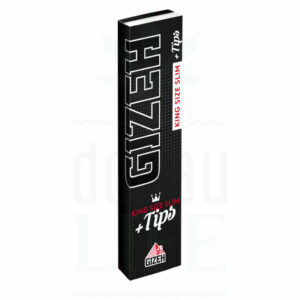 GIZEH 'Black' KSS Papers slim | 34 Blatt + 34 Tips