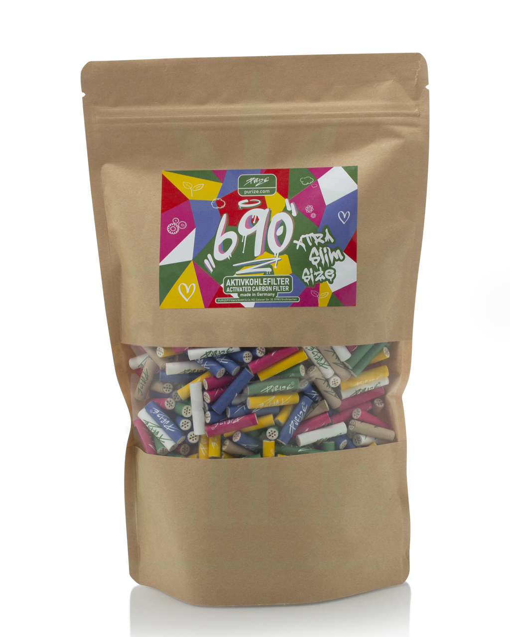 PURIZE® XTRASlim Aktivkohlefilter | 690 Stück
