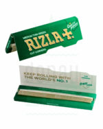 RIZLA+ Single Wide Papers Silver/Blue/Green | 50 Blatt