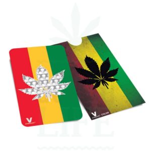 V SYNDICATE Grinder Card 'Rasta Leaf' grün | Kreditkarten Format
