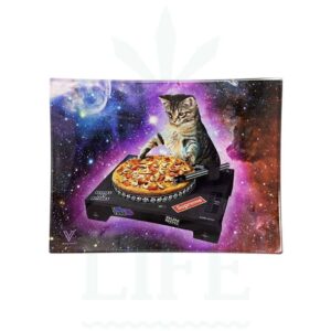 V SYNDICATE Glas Rolling Tray | 'Cat DJ'