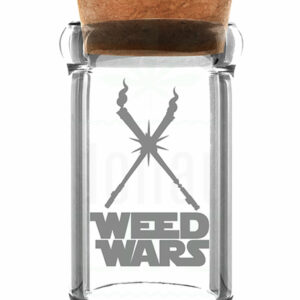 WEEDJAR Glasdose mit Korkverschluss | 135 ml