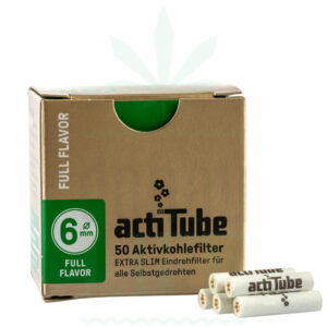 ACTITUBE Slim Aktivkohlefilter Extra Slim 50 Stück | Full Flavor