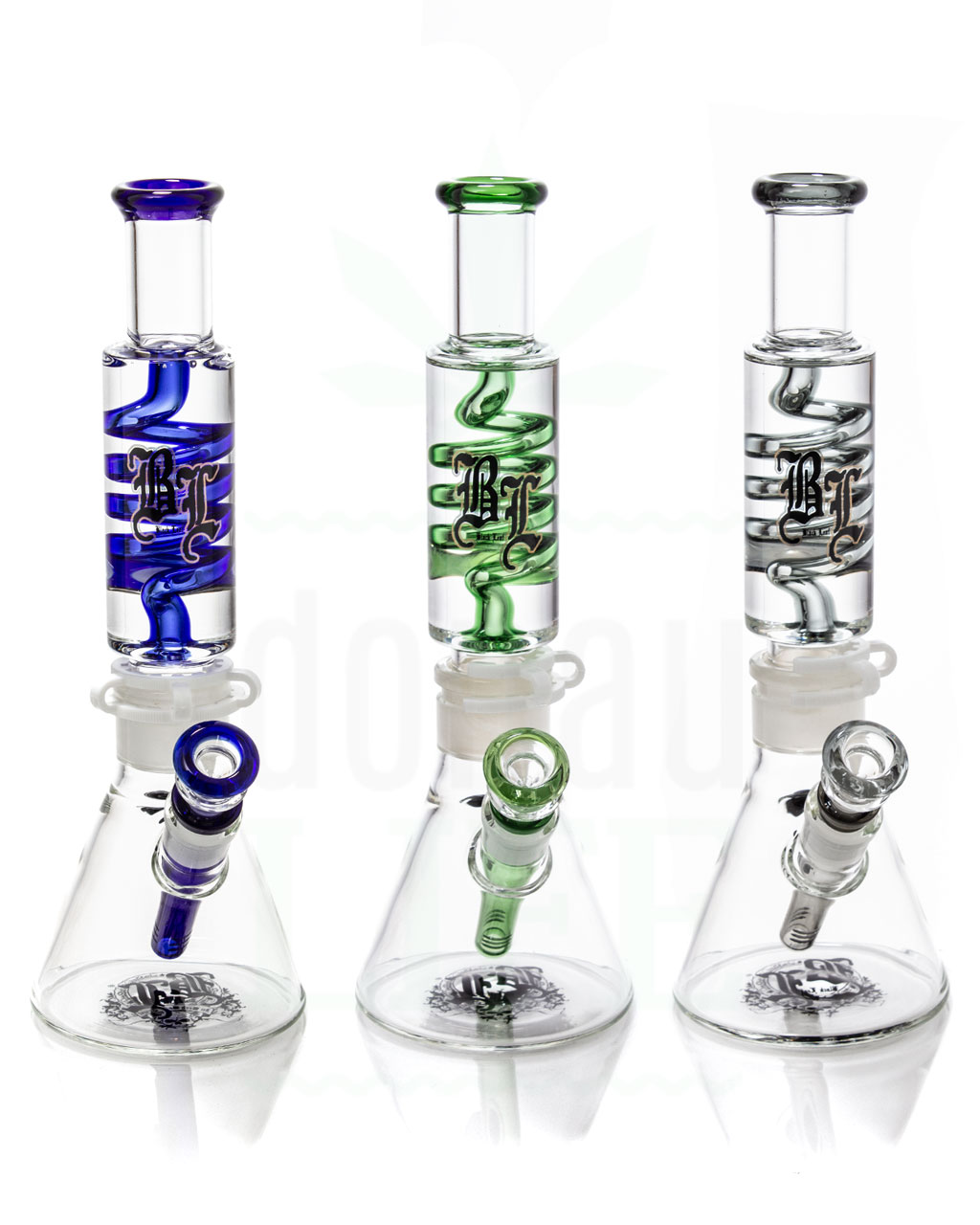 BLAZE GLASS Steckbong mit Kühlspirale 'Helix' | 32 cm