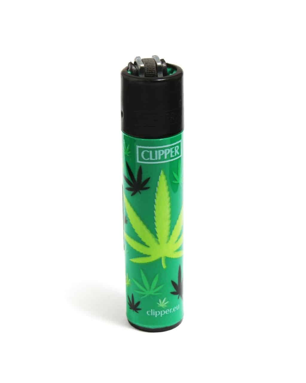 CLIPPER Bong Feuerzeug 'Weed Leafs'