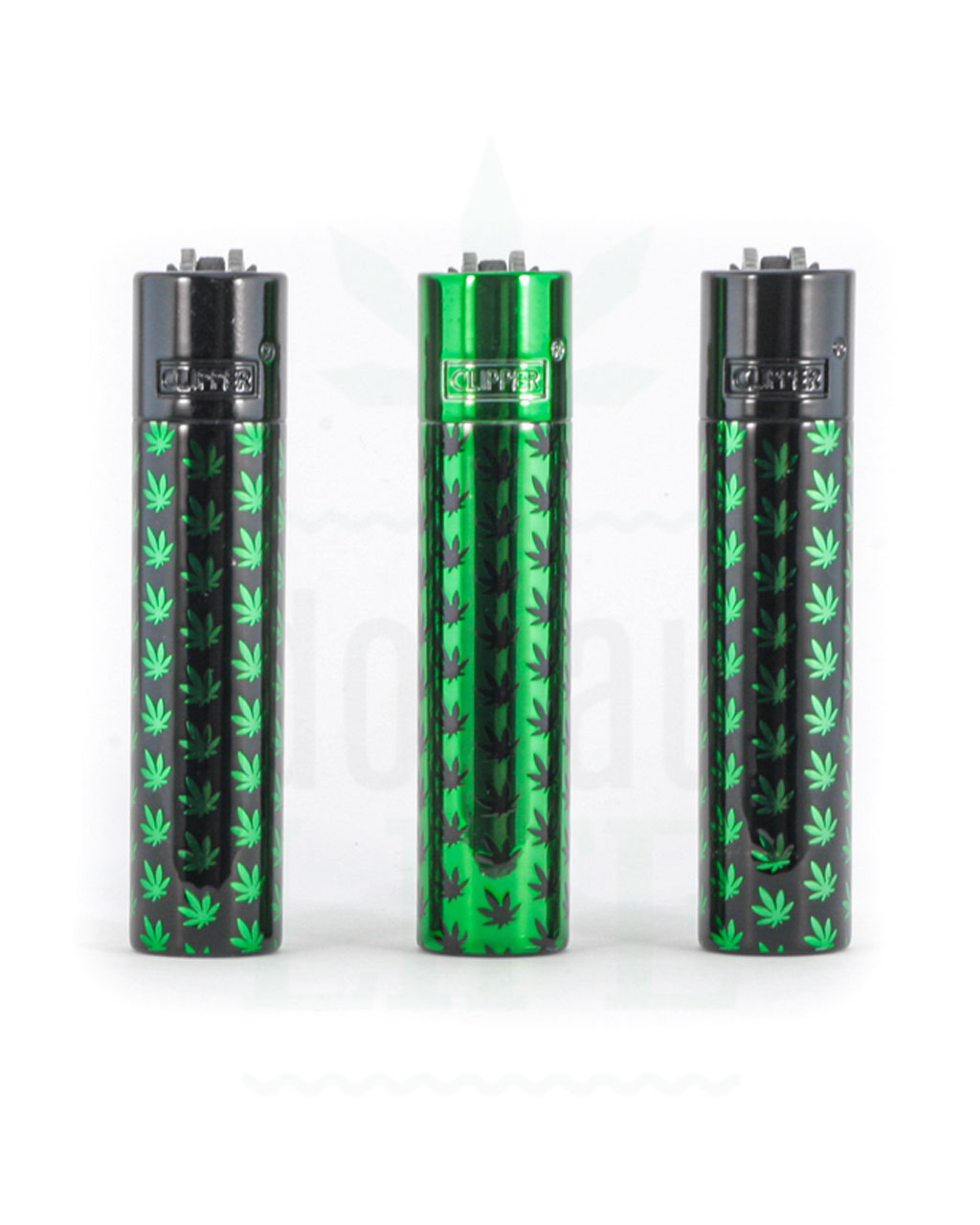CLIPPER Metall Feuerzeug 'Weed Leafs'