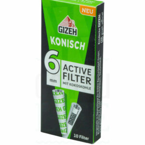 GIZEH Aktivkohlefilter 6-7 mm konisch | 10 Filter