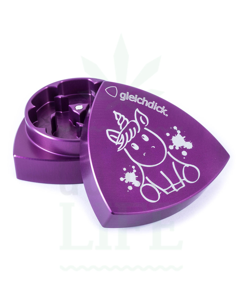 GLEICHDICK Aluminium Grinder 2-teilig Limited Ed. Einhorn | Ø 42 mm