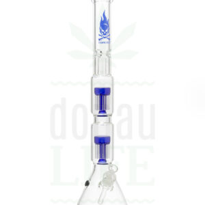 BLACK LEAF Eisbong 'Flaming Skull' 2x 10-Arm Percolator | 60 cm