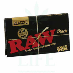 RAW 'Black' Classic Single Wide Papers | 50/100 Blatt