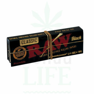 RAW Black Classic 1 1/4 Papers + Tips | 50 Blatt