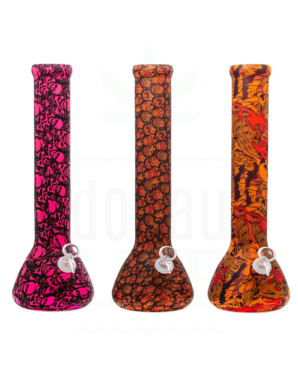 Silikon Beakerbong 'Grafitti' | 33 cm