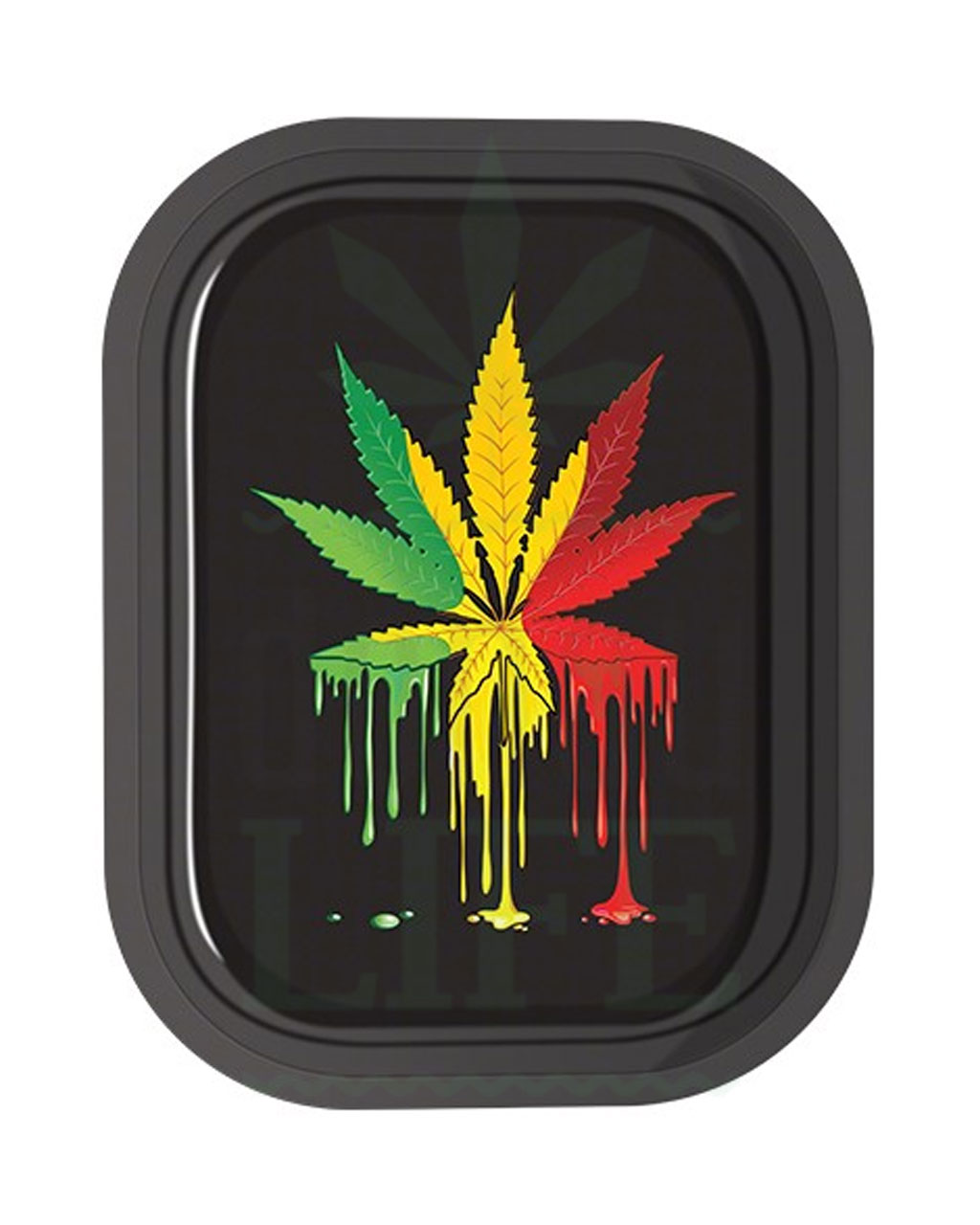 SMOKE ARSENAL Rolling Tray S | 'Drip Rasta Leaf'